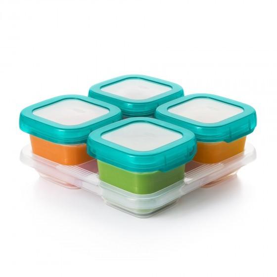 OXO Tot Vierdelige Set Diepvriesdoosjes Plastic 4x120ml - Teal