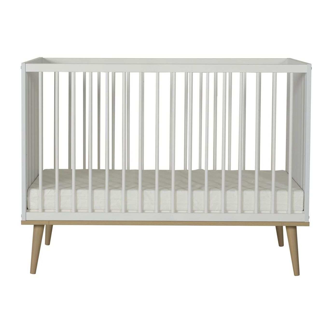 Quax Babybed Flow Bed 120x60cm | White & Oak