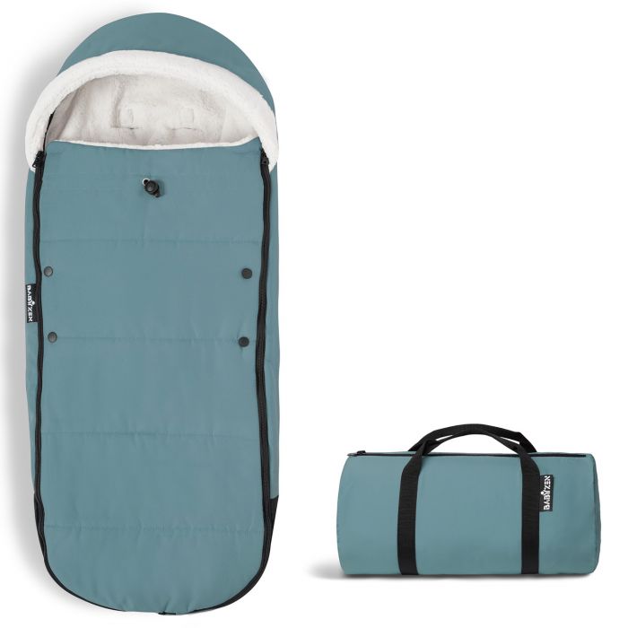 Stokke Sleeping Bag BABYZEN Aqua Sherpa Lining And Fleece Hood