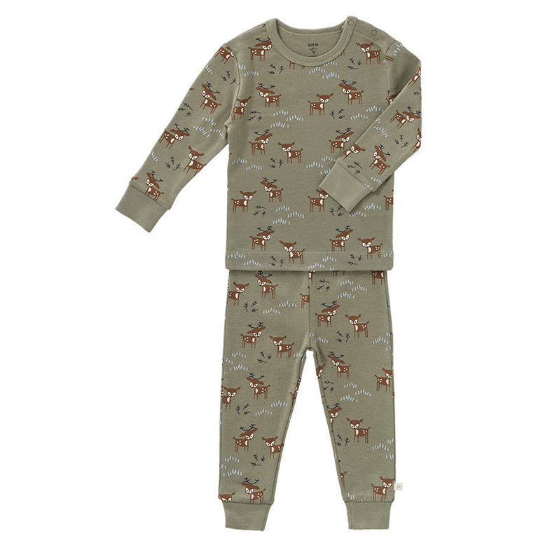 Fresk 2-piece pajamas | Deer Olive