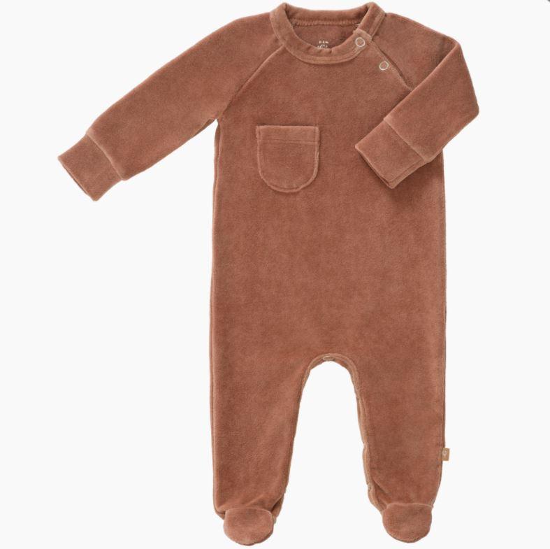 Fresk pajama velor With feet Tawny Brown