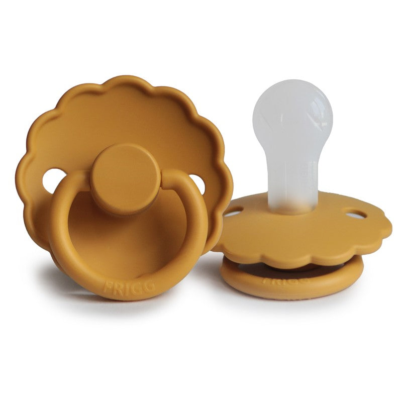 Frigg Daisy Silicone Pacifier 0-6M | Honey Gold