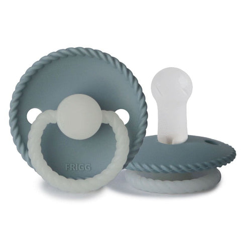 Frigg Rope Silicone pacifier 6+M | Stone Blue Night