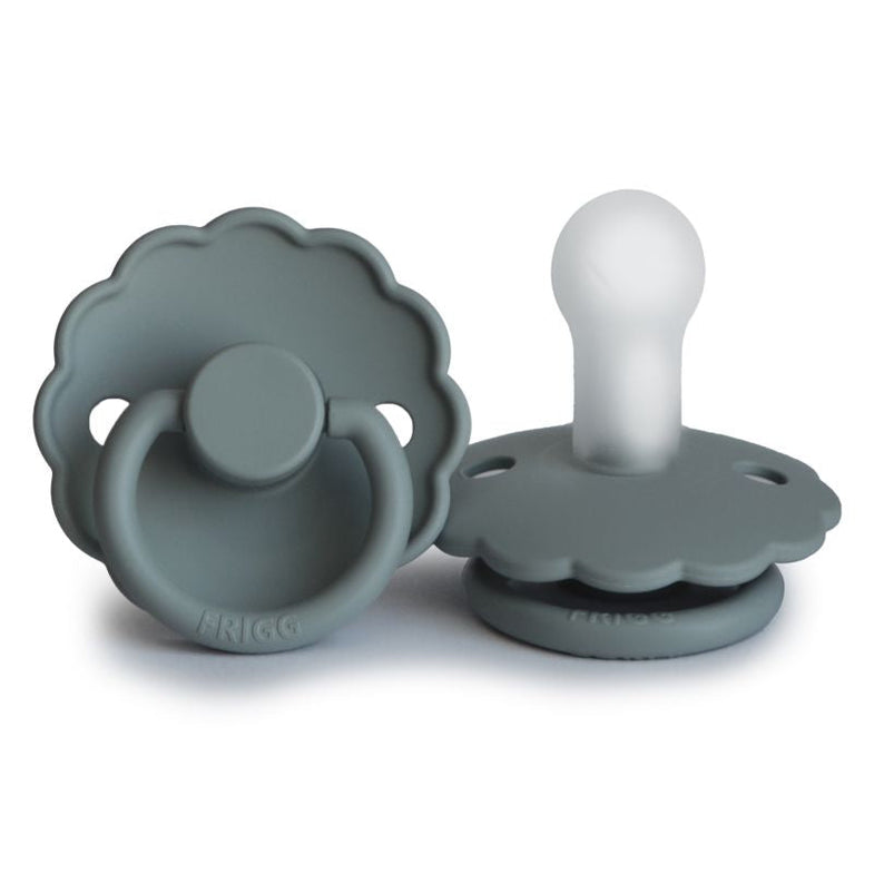 Daisy silicone pacifier 0-6m | French Grey
