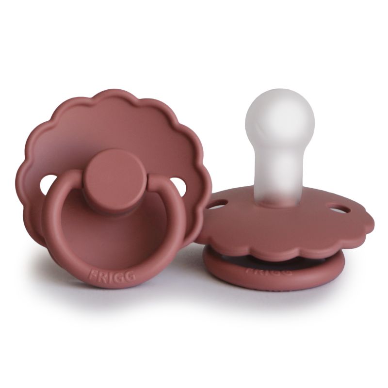 Frigg Daisy Silicone Pacifier 6+M | Powder Blush