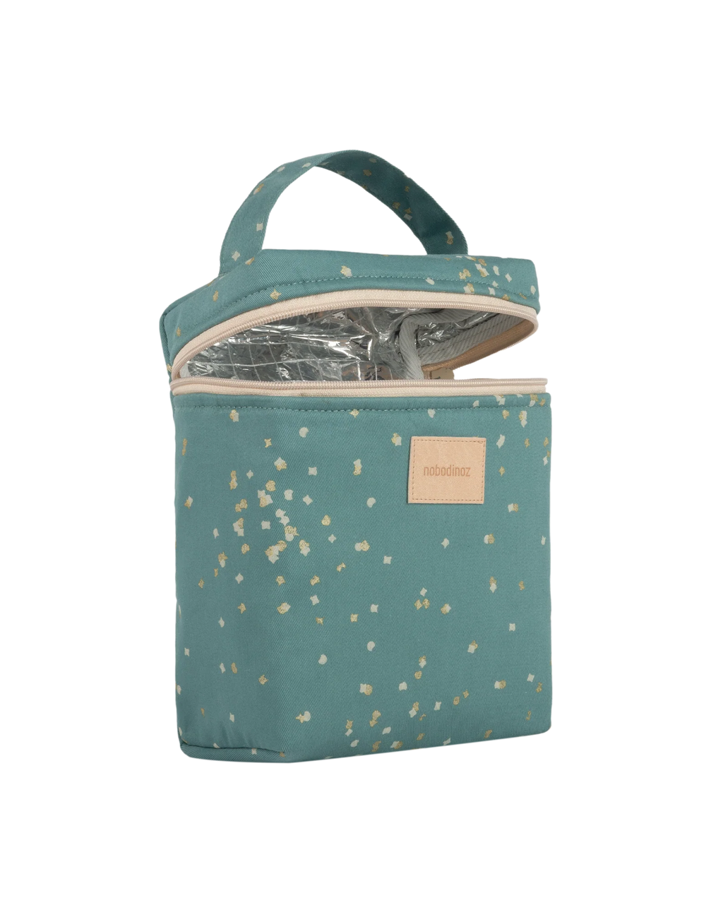 Nobodinoz Thermal lunch bag | Gold Confetti Magic Green
