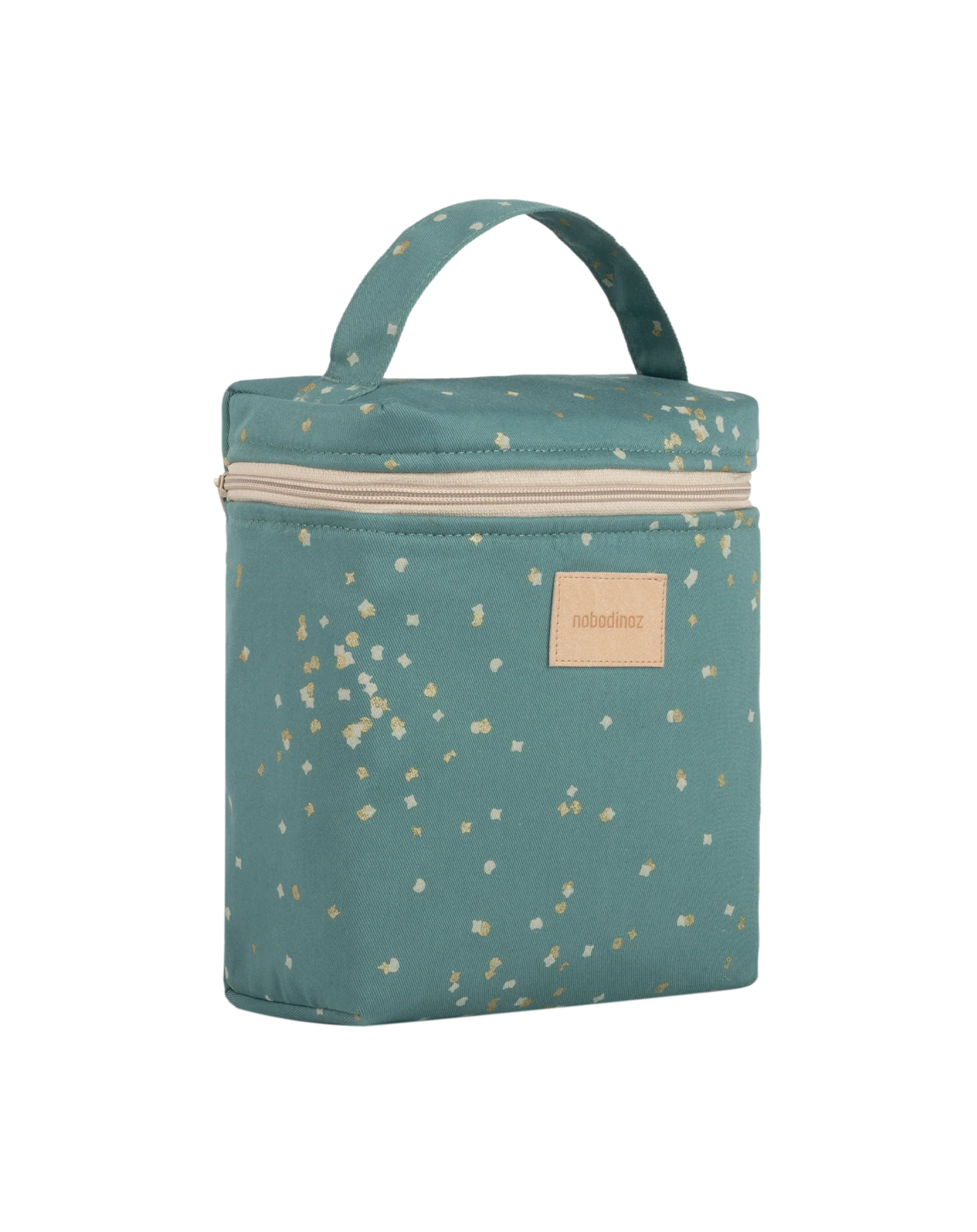 Nobodinoz Thermal lunch bag | Gold Confetti Magic Green