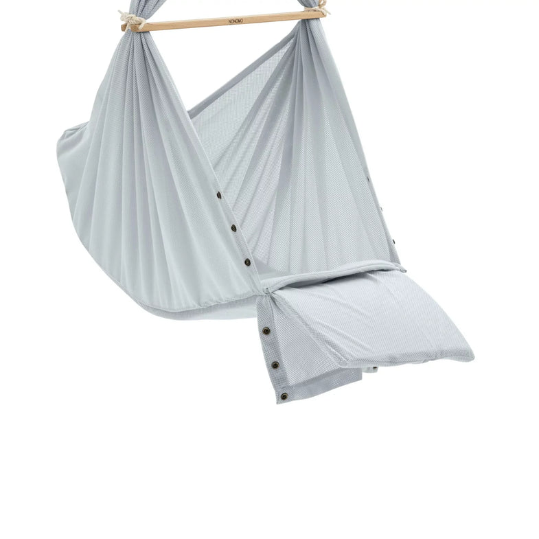 Nonomo Swinging Dreams Baby Premium Crib Stone Grey + Move White