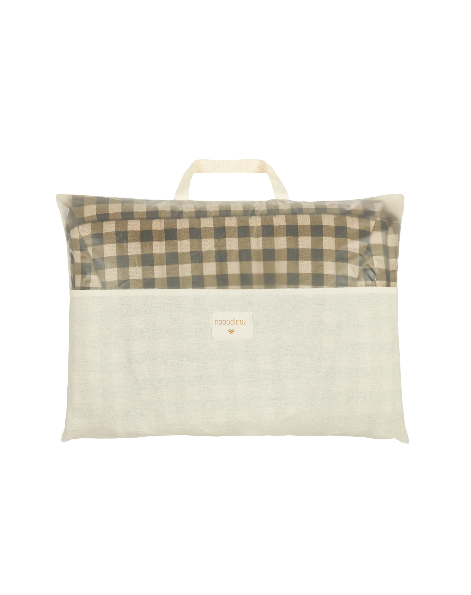Nobodinoz Growing Green Baby Bouncer Cover | Green Checks