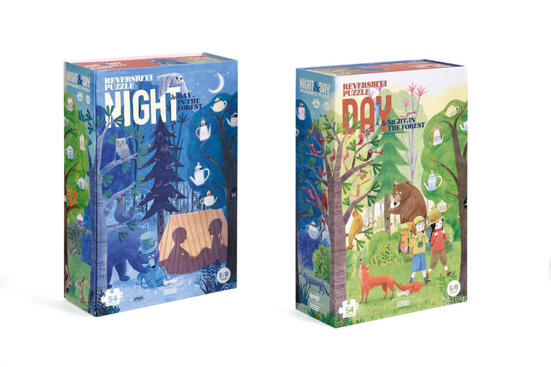 Londji Puzzle 54 Pieces | Night & Day in The Forest