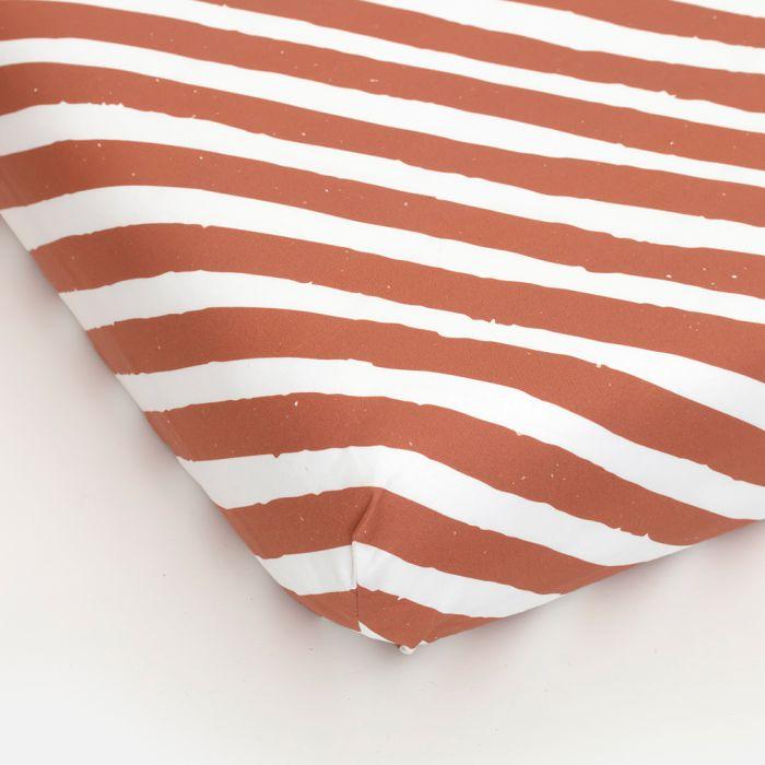 Studio Ditte Fitted Sheet 90x200cm | Stainless brown stripes