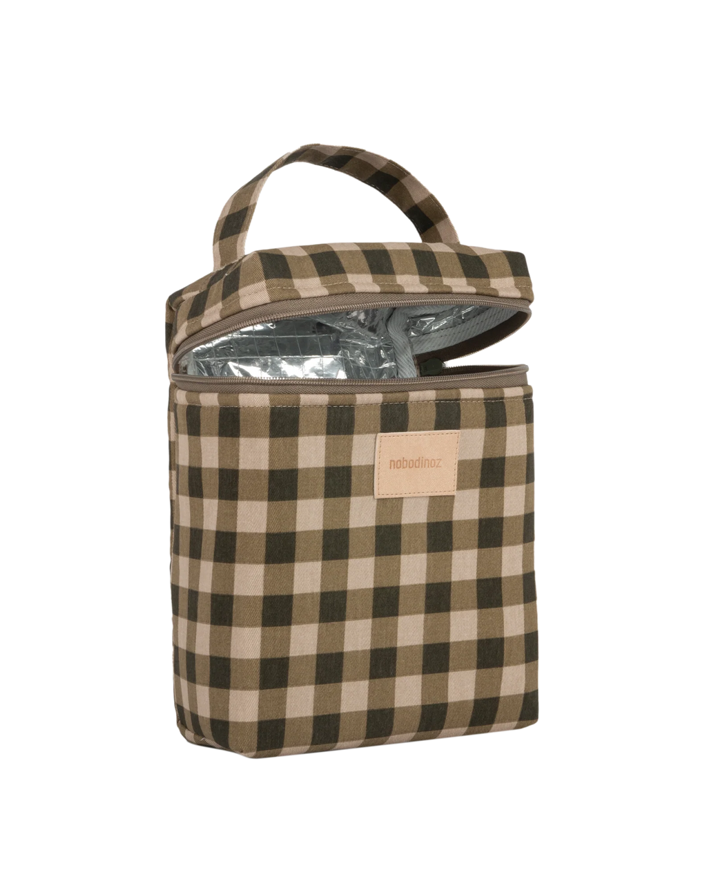 Nobodinoz Thermal lunch bag | Green Checks