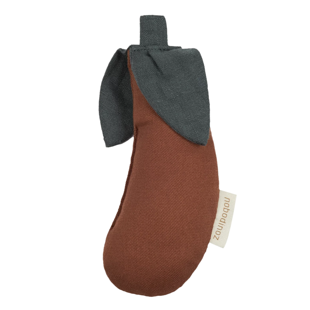 Nobodinoz Rattle Veggies 18x7cm | Eggplant