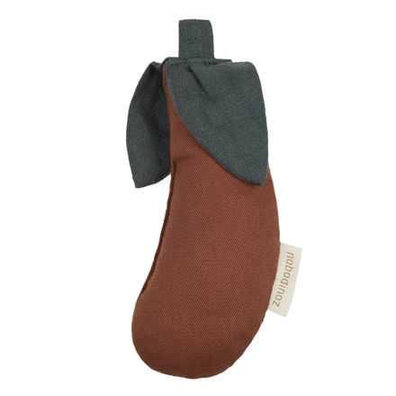 Nobodinoz Rattle Veggies 18x7cm | Eggplant