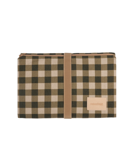 Nobodinoz Waterproof Changing Pad 68x50cm | Green Checks