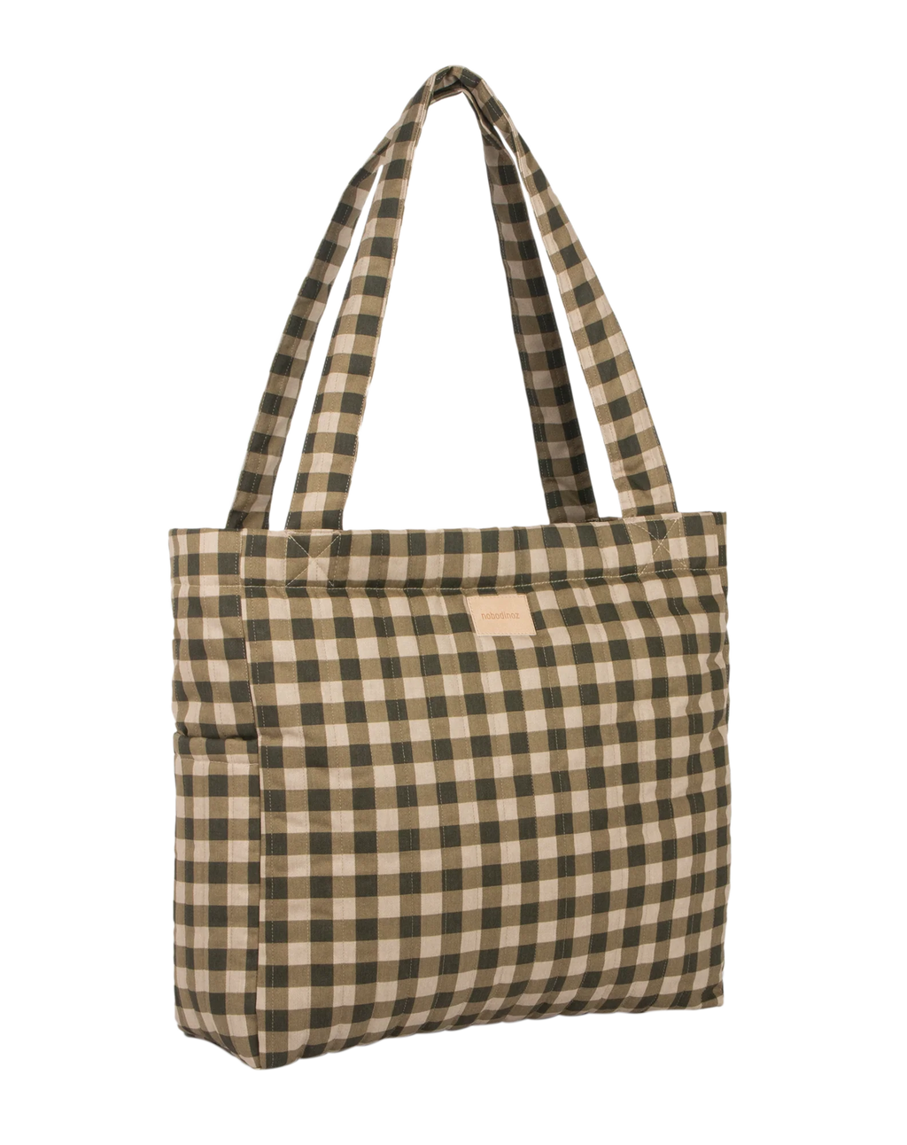 Nobodinoz Hyde Park XXL Diaper Bag Waterproof | Green Checks