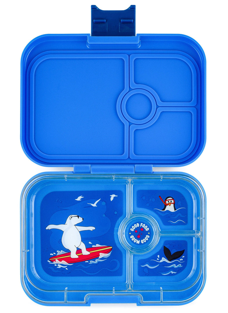 Yumbox Panino 4 compartments Leakfree lunch box | Surf Blue /Polar Bear Tray