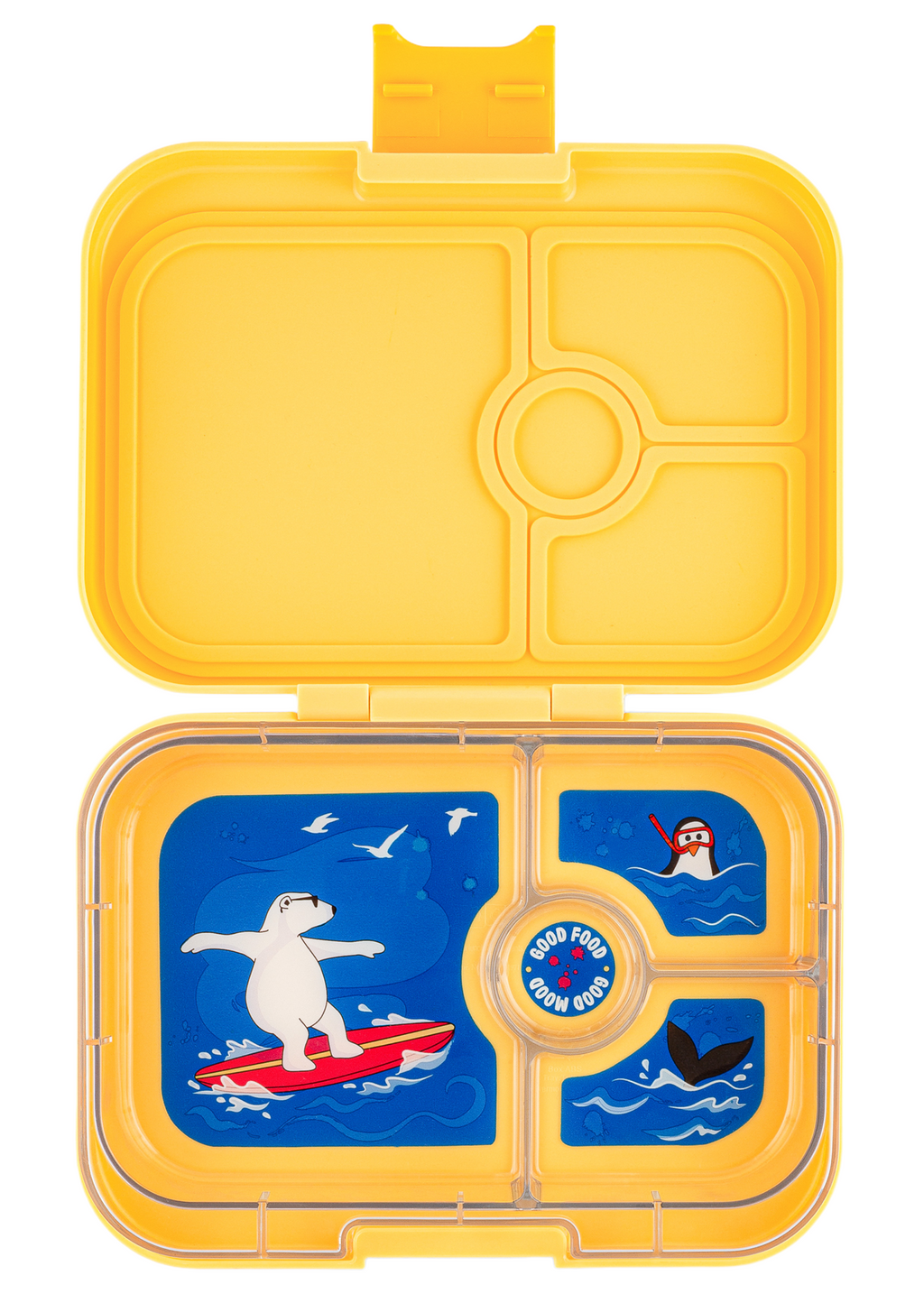 Yumbox Panino 4 compartments Leakfree lunch box | Yoyo Yellow Polar Bear