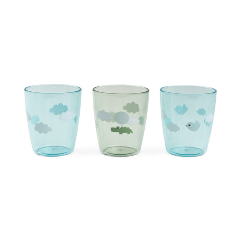 Done by Deer Acrylic Mini Cup Set 3st | Happy Clouds Green