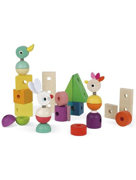 Janod XL houten trein multicolor