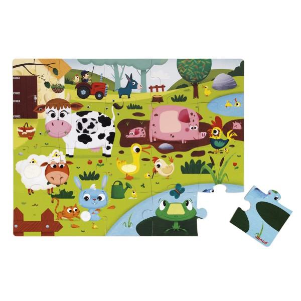 Janod XL feel puzzle 20 pieces farm