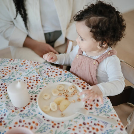 Mushie Silicone plate around with suction cup | Ivory