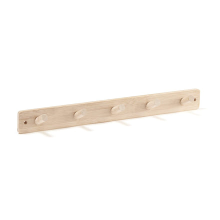 Kid's concept bamboo clothes hanger with 5 hooks