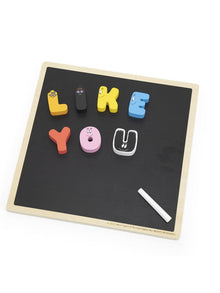 Label Label Barbapapa Alphabet Puzzle Blocks with chalkboard