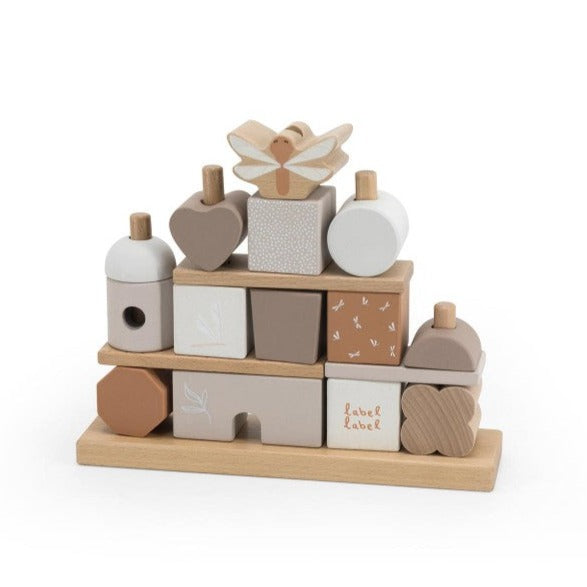 Label Label Stacking blocks House | Nougat