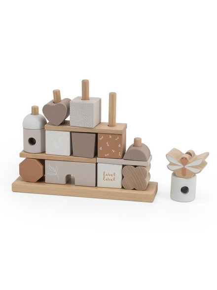 Label Label Stacking blocks House | Nougat