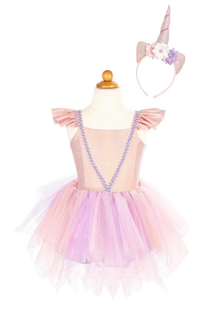 Great Pretenders Shimmer Unicorn Dress + Diadem | 3-4 years