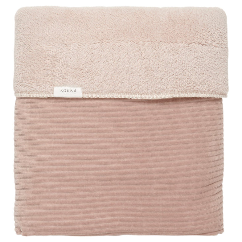 Koeka Cot Blanket 150x100cm Teddy Vik Grey Pink