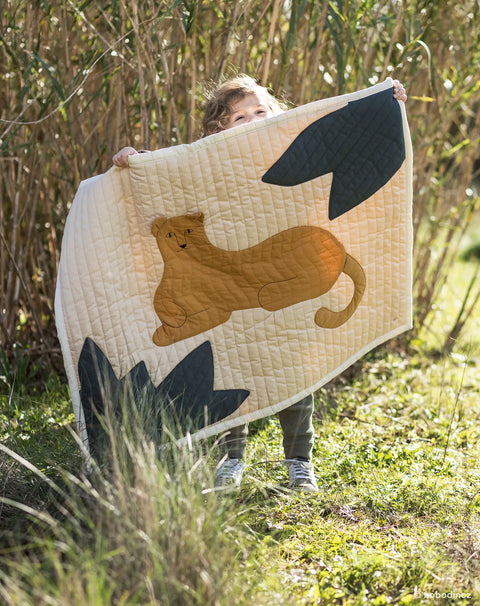 Nobodinoz Wall Deco Blanket Quilted Blanket | Leopard