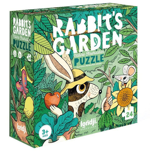 Londji Puzzle 24 Pieces | Rabbit's Garden Nature Observation