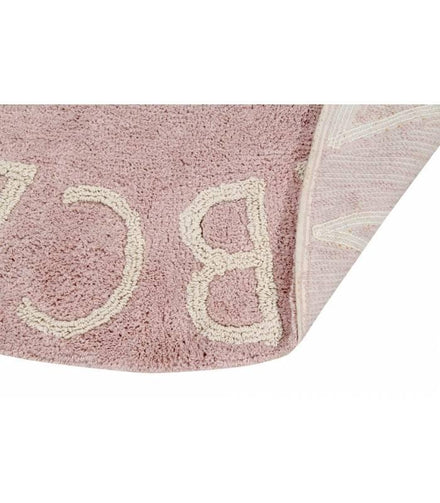 Lorena Canals machinewasbaar tapijt Round ABC Pink - DE GELE FLAMINGO - Kids concept store 