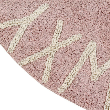 Lorena Canals machinewasbaar tapijt Round ABC Pink - DE GELE FLAMINGO - Kids concept store 