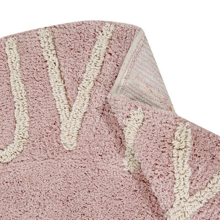 Lorena Canals machinewasbaar tapijt Round ABC Pink - DE GELE FLAMINGO - Kids concept store 