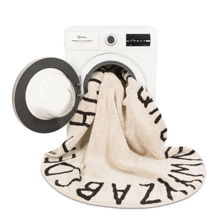 Lorena Canals machinewasbaar tapijt Round ABC Pink - DE GELE FLAMINGO - Kids concept store 