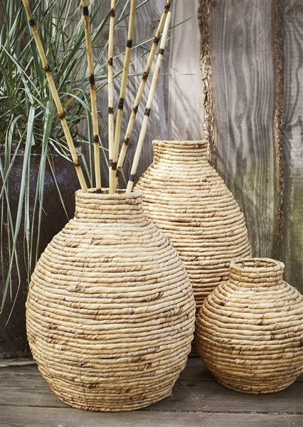 Madam Stoltz Vase 50cm | Braided grass