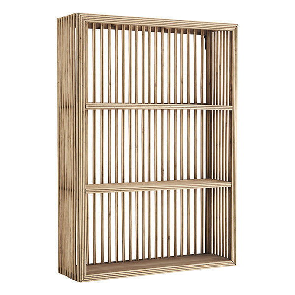 Madam Stoltz Bamboo wall rack 51x14x71cm