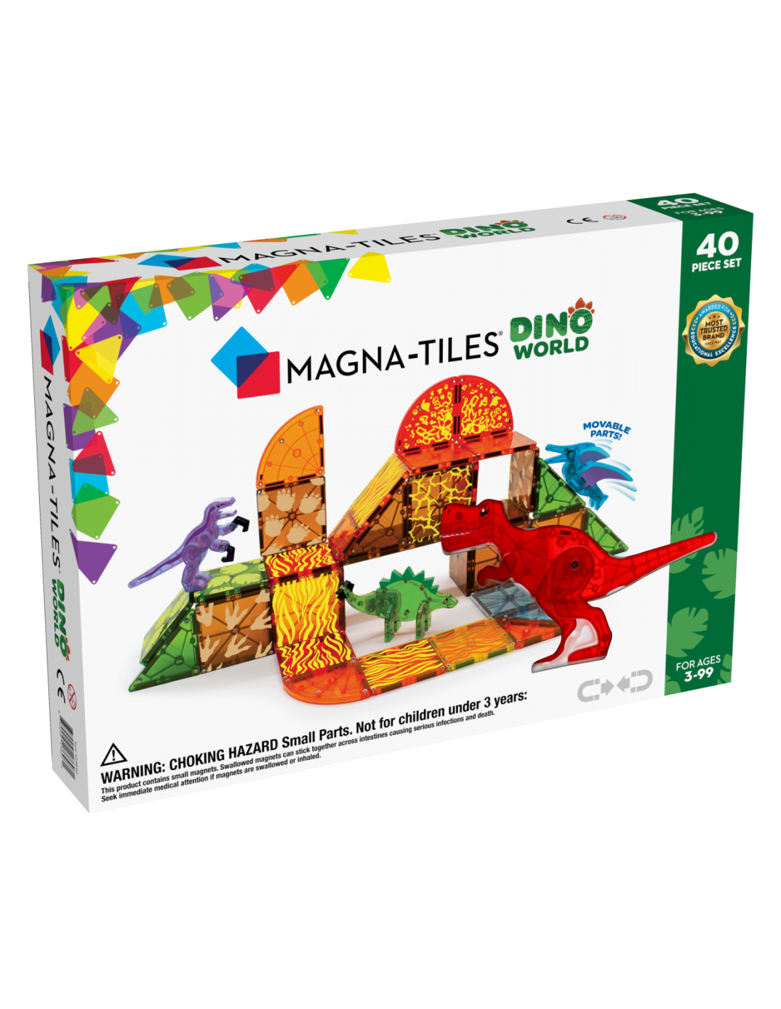 Magna-Tiles Dino World | 40-piece set