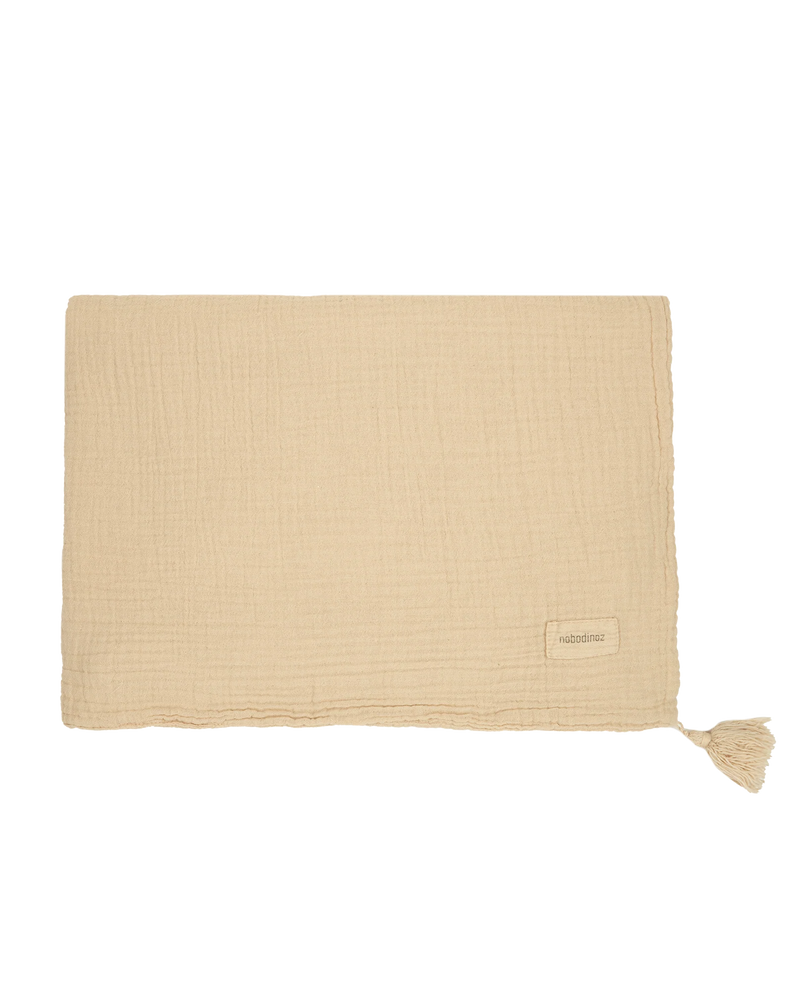 Nobodinoz Blanket 100x65cm Wabi-Sabi Muslin Blanket | Ginger