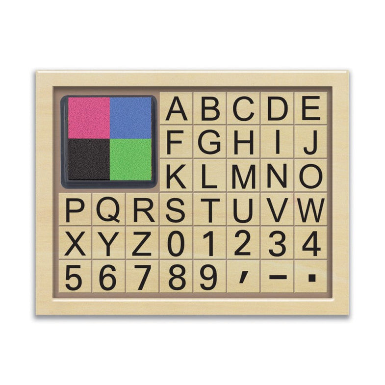 Créalign Wooden Stamp Set Alphabet ABC