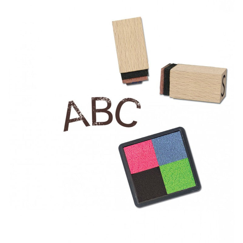 Créalign Wooden Stamp Set Alphabet ABC