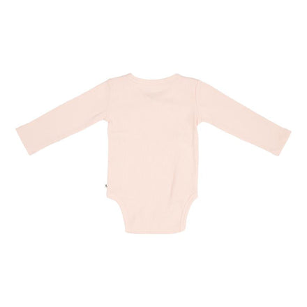 Little Dutch Romper Pink with Long Sleeve | Rib pink