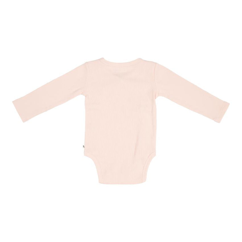Little Dutch Romper Pink with Long Sleeve | Rib pink
