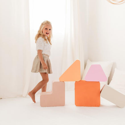 Moes Play Foam Play Block | Earth Stair Peach Pink