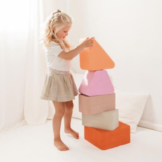 Moes Play Foam Play Block | Earth Trapezium Lavender Lilac