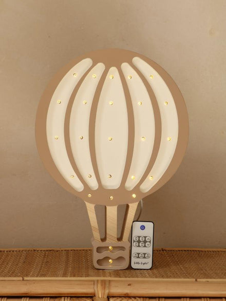 Little Lights Lamp Hot Air Balloon | Light Brown