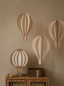 Little Lights Lamp Hot Air Balloon | Light Brown